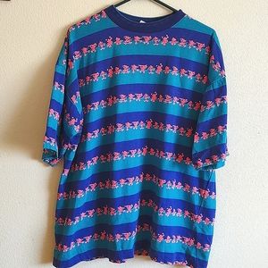 Vtg Mickey Disney striped tee shirt